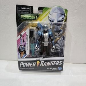 Power Rangers Beast Morphers Silver Ranger Action Figure New Sealed